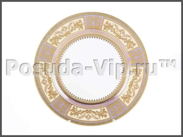 bljudo krugloe  sm diadem violet creme gold falkenporzellan