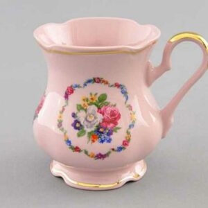 Кружка чайная 250 мл Леандер Полевые цветы розовый фарфор 0008 2