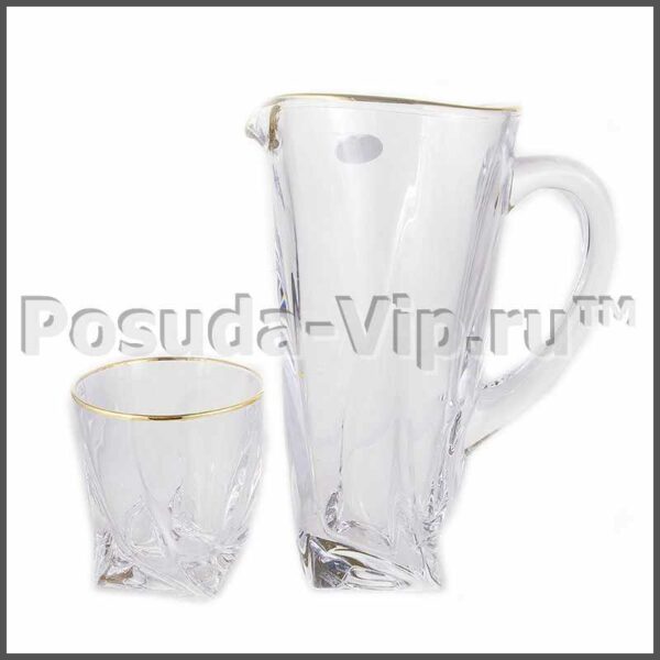 nabor dlja vody kvadro  junion glass