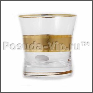 nabor stakanov dlja viski  ml gold junion glass
