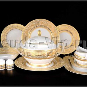 stolovyj serviz diadem white creme gold falkenporzellan