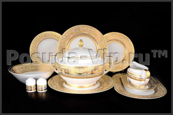 stolovyj serviz diadem white creme gold falkenporzellan