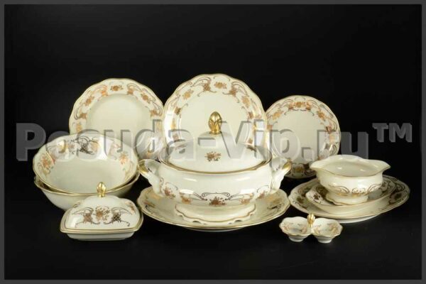stolovyj serviz zolotye rozy royal czech porcelain