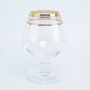 Набор бокалов для бренди Crystalex Bohemia Золотой лист V-D 400 мл