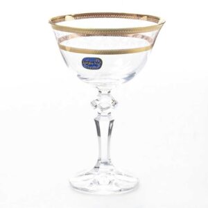 Набор бокалов для мартини Crystalex Bohemia Золотой лист V-D 180 мл