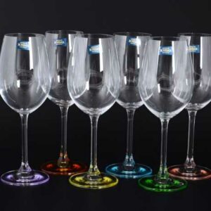 Набор бокалов для вина Crystalex Bohemia Арлекино 350 мл
