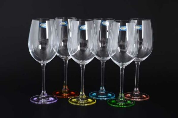 Набор бокалов для вина Crystalex Bohemia Арлекино 350 мл