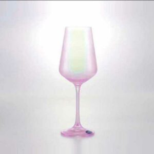 Набор бокалов для вина Crystalex Bohemia Sandra розовые 350 мл