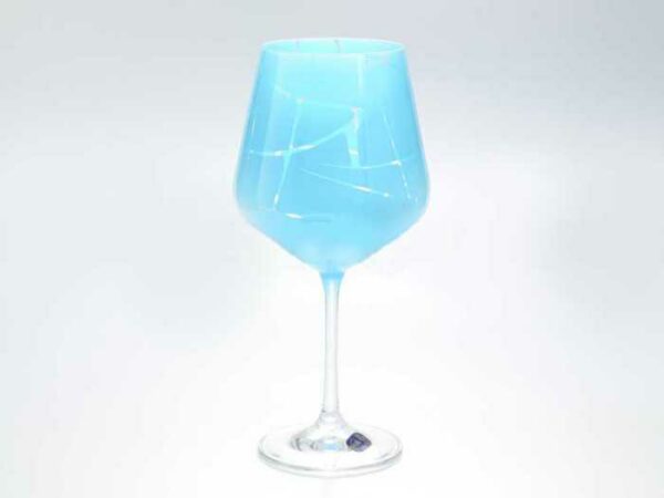 Набор бокалов для вина Crystalex Bohemia Sandra голубая 570 мл