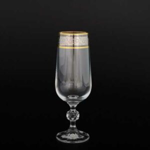 Набор фужеров для шампанского Crystalex Bohemia Клаудия Панто Платина V-D 180 мл