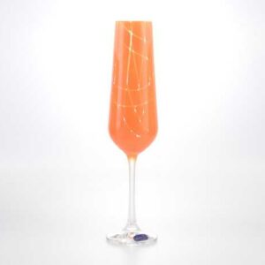 Набор фужеров для шампанского Crystalex Bohemia Sandra оранж 200 мл