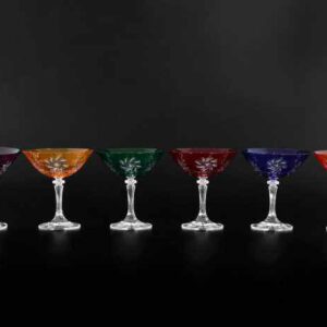 Набор бокалов для мартини Bohemia Цветной Хрусталь R-G 180 мл