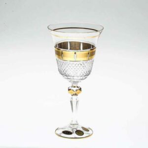 Набор бокалов для вина Bohemia Max Crystal Хрусталь с золотом 220 мл 32514