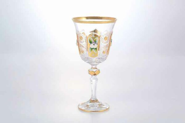 Набор бокалов для вина Bohemia Max Crystal Хрусталь с золотом 220 мл 36848