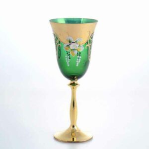 Набор бокалов для вина AS Crystal Анжела Лепка зеленая 250 мл