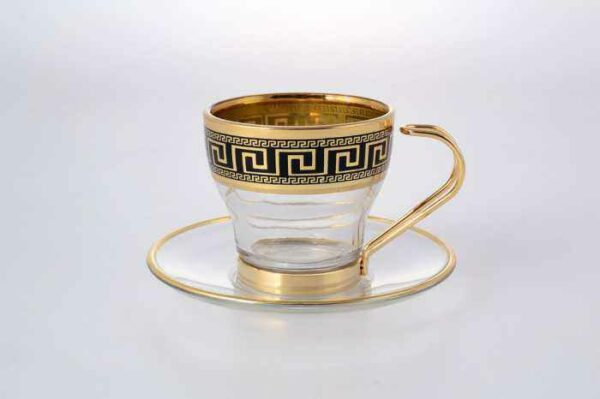 Набор чайных пар 12 предметов Art Decor Versace Gold Black