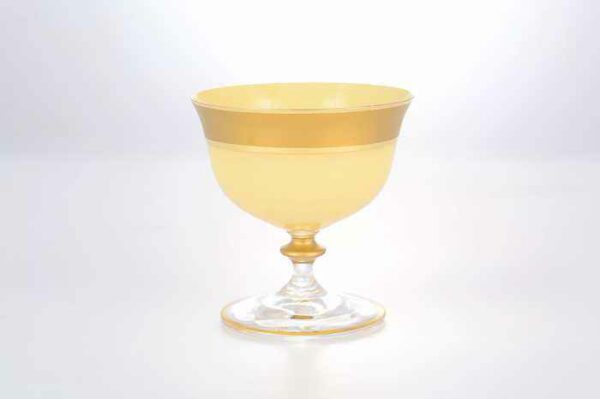 Набор креманок для мартини AS Crystal Матовая полоса желтая 105 мл
