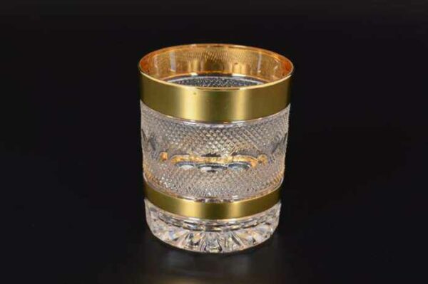 Набор стаканов для виски Bohemia Max Crystal Фелиция Хрусталь с золотом 320 мл