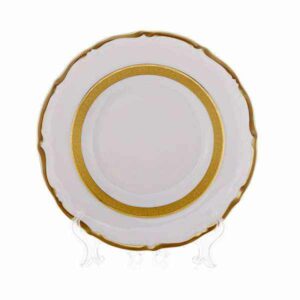 Набор тарелок Bavarian Porcelain Лента золотая матовая 19 cм