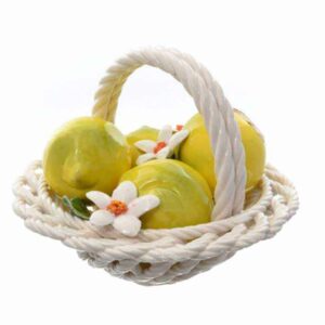 Корзина декоративная круглая Orgia с лимонами 20 см