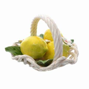 Корзина декоративная с волнистым краем Orgia с лимонами 20 см