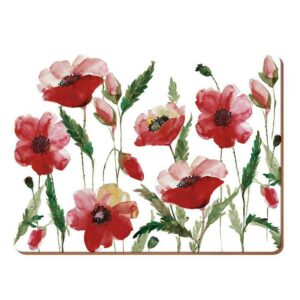 Набор подставок под горячее Китчен Крафт Watercolour Poppy 40x29 см