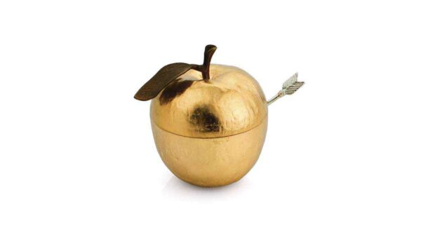 Банка для меда Майкл Арам Золотое яблоко 11 см золотистая