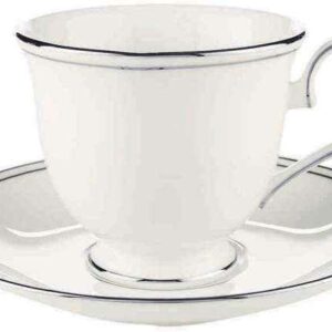 Чашка чайная с блюдцем Ленокс Федеральный платиновый кант 180 мл