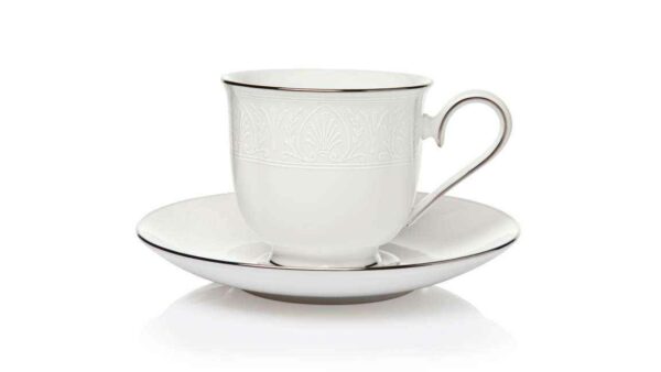 Чашка чайная с блюдцем Ленокс Ханна платиновый кант 180 мл