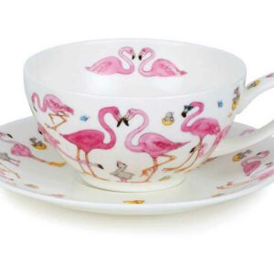Чашка чайная с блюдцем Dunoon Фламинго 250мл