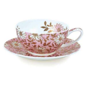 Чашка чайная с блюдцем Dunoon Нуово 250мл розовая