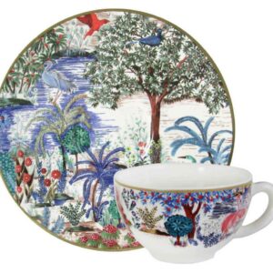 Чашка чайная с блюдцем Gien Дворцовый сад 260мл 18,8см
