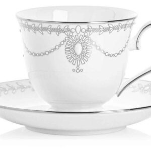 Чашка для эспрессо с блюдцем Lenox Королевский жемчуг 90мл белая 2