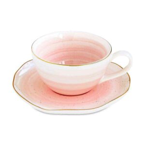 Чашка для кофе с блюдцем Easy Life Artesanal розовая