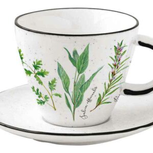 Чашка с блюдцем Easy Life Herbarium
