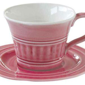 Чашка с блюдцем розовый Easy Life Abitare большая