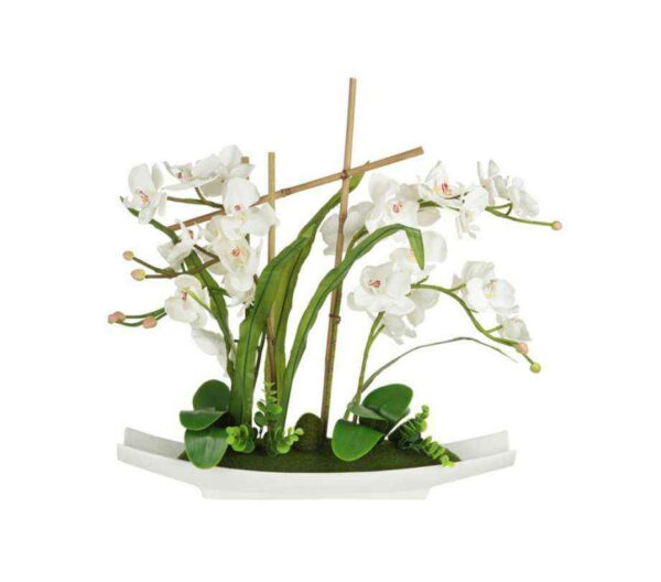 Декоративные цветы Дрим Гарден Орхидея керамической подставке