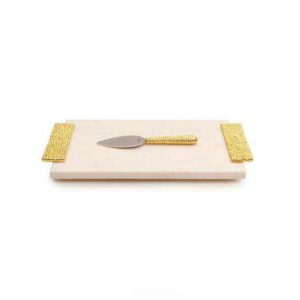 Доска для сыра с ножом Майкл Арам Золотые жемчужины 34х20 см