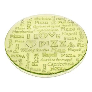 Блюдо IVV I love pizza зеленое 33 см
