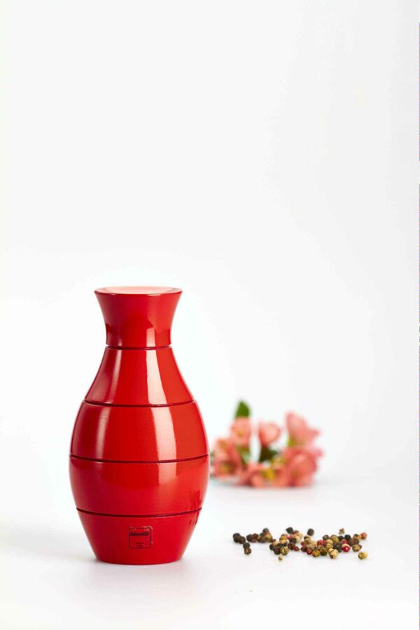 Мельница для специй Bisetti в виде вазы красная лакированная