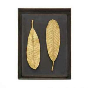 Панно Michael Aram Золотые листья чампы 26х35см золотистое 2