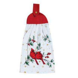Полотенце кухонное с держателем Kay Dee Designs Красный кардинал 23х46 см