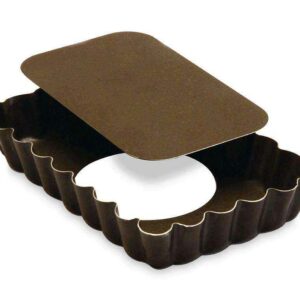 Прямоугольная Форма для тарталеток Kapp Pastry съемное дно 120x75 мм