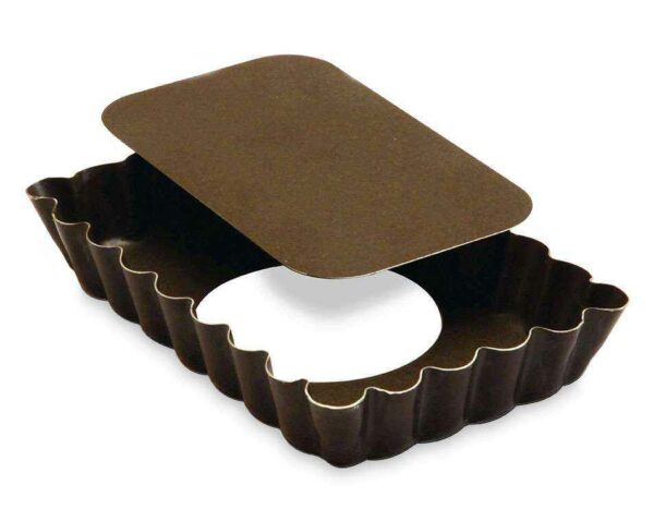 Прямоугольная Форма для тарталеток Kapp Pastry съемное дно 120x75 мм