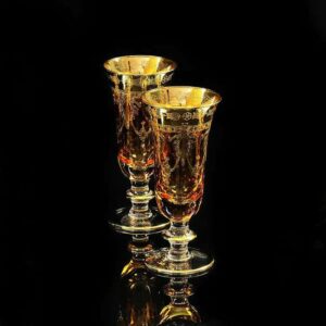 Набор бокалов для шампанского янтарный Миглиоре Ambra