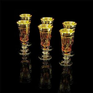 Набор бокалов для шампанского янтарный Миглиоре Ambra 6 шт
