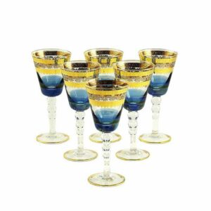 Набор бокалов для вина голубой Миглиоре Adriatica