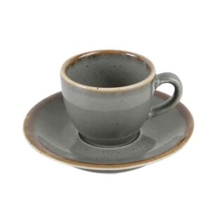 Блюдце для кофейной чашки Porland Dark Grey Seasons 12 см темно-серый Posuda Vip