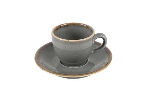 Блюдце для кофейной чашки Porland Dark Grey Seasons 12 см темно-серый Posuda Vip