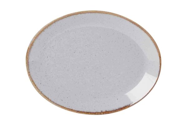 Блюдо овальное Porland Seasons Grey 31х24 см серый Posuda Vip